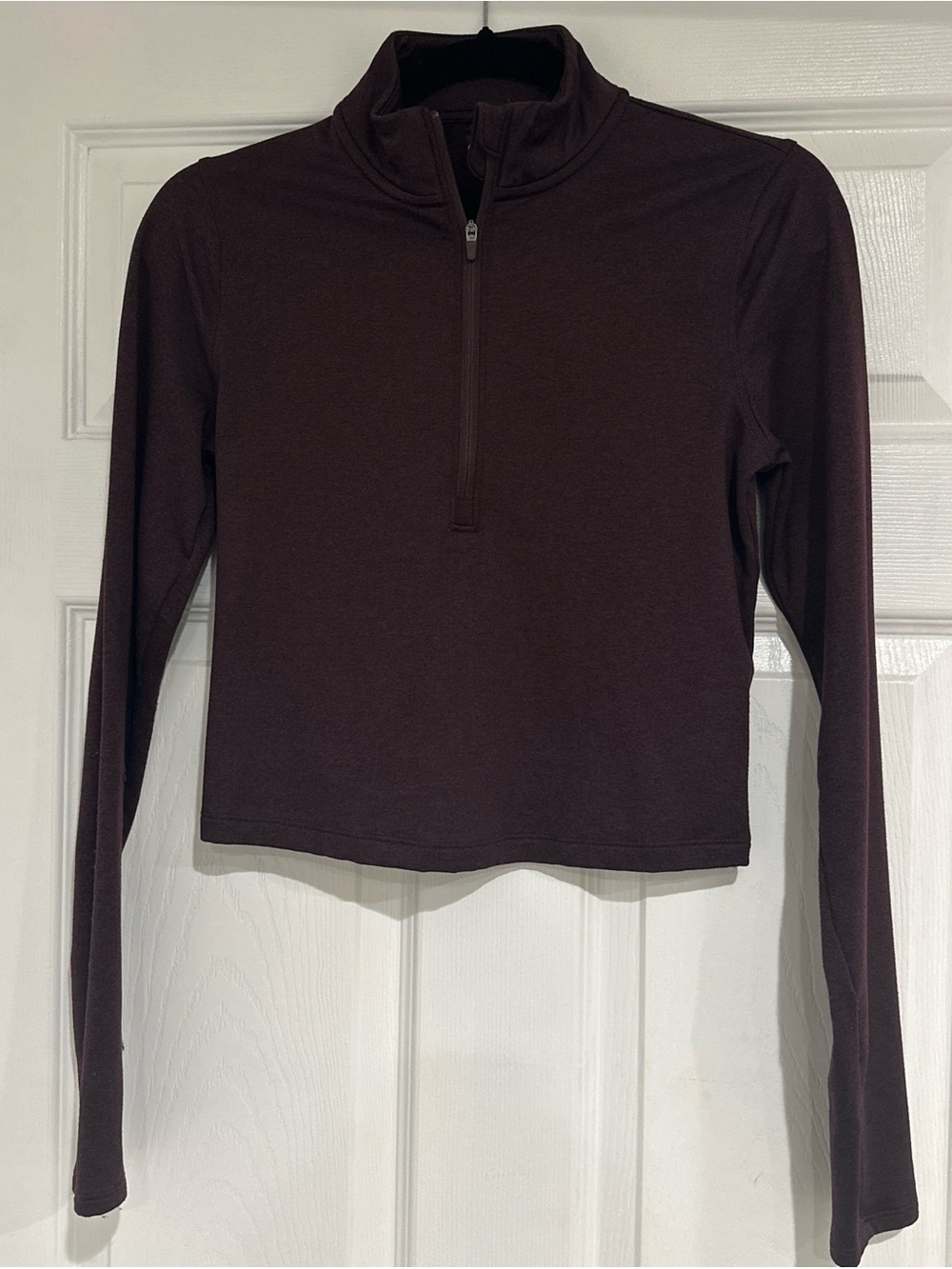 Old Navy Dark Purple Long-Sleeve Quarter-Zip Top